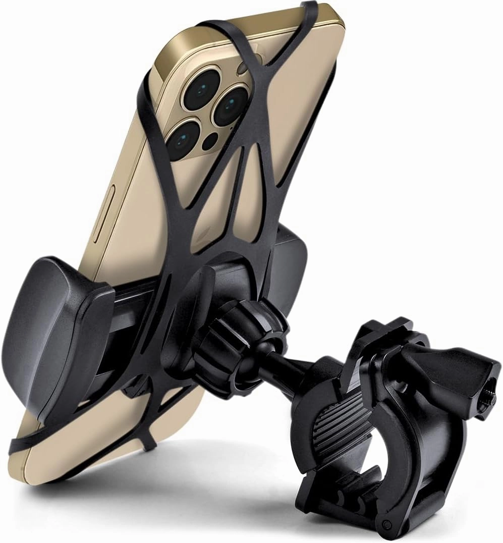 Bike & Motorcycle Phone Mount - for iPhone 14 Pro (13, 12, SE, Plus/Max), Galaxy s22 or Any Cell Phone - Universal Handlebar Holder for ATV, Bicycle & Motorbike.  100 to Safeness & Comfort
