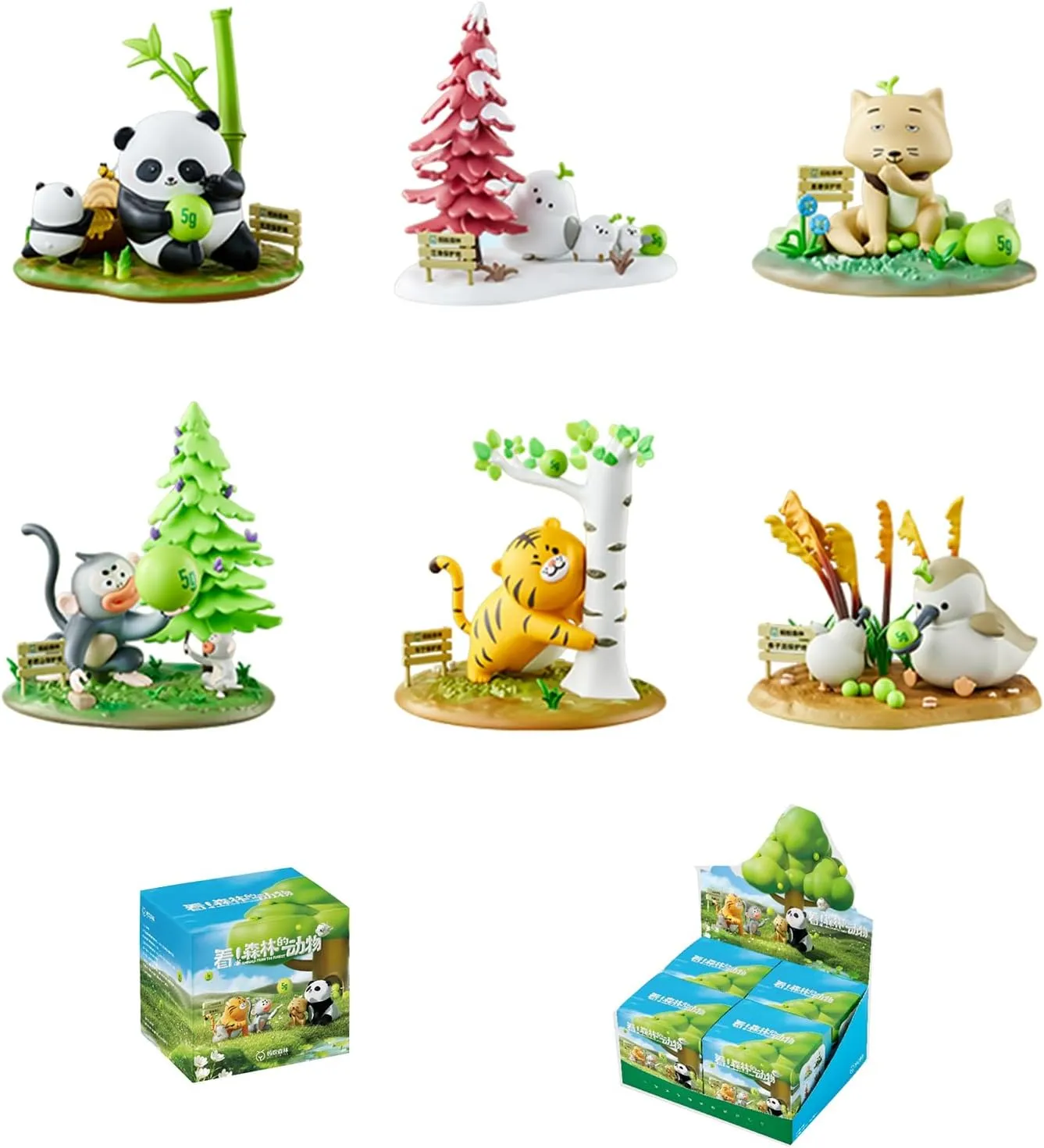 Blind Box Figures Toys,4.7" Cute Mini Dolls Kawaii Forest Species Series PVC Blind Box Doll Collectable Action Figure Posable Dress Up Doll for Girls Birthday Party Gift Toys