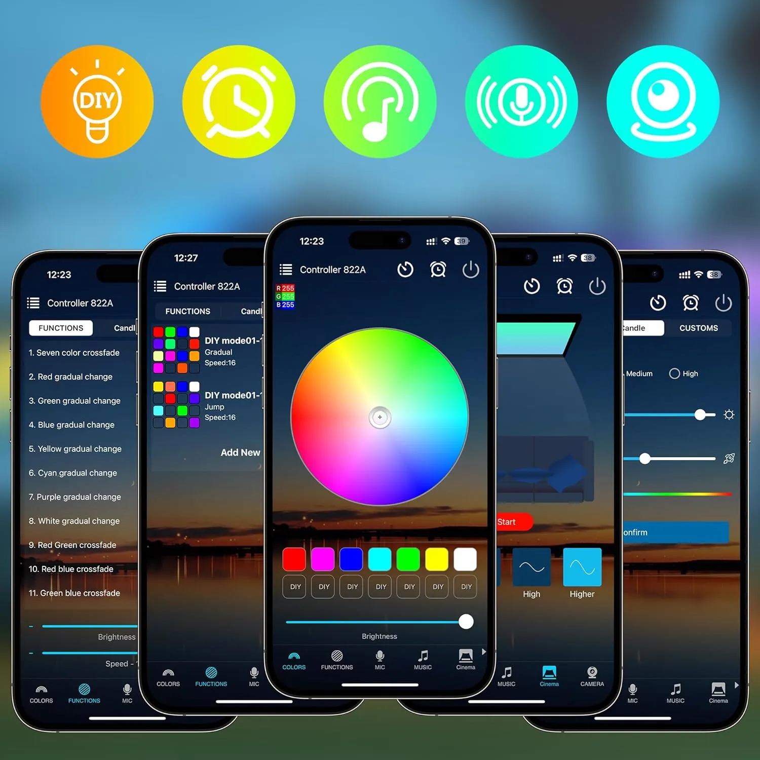 Boat Lights Led Waterproof 33FT, 12V RGB Marine LED Strip Exterior, IP67 Pontoon Boat Lights Interior with App for Pontoon, Bass, Deck, RV, Fishing Kayak