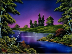 Bob Ross Blue River Nature Puzzle for Adults and Kids | Forest Lake Scenery 1000 Piece Jigsaw Puzzle Toy | Interactive Brain Teaser for Family Game Night | 28 x 20 Inches