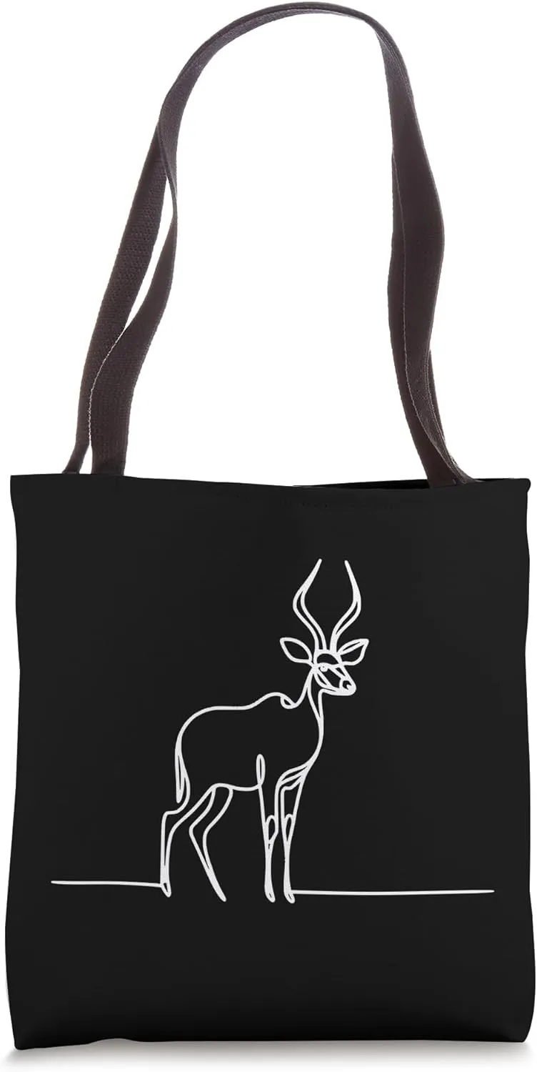 Bongo Antelope Antelope Line Art Mammal Art Zoologist Tote Bag