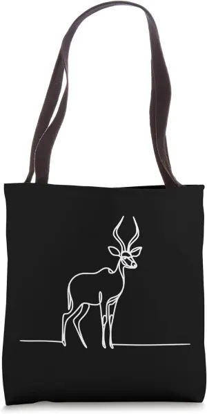 Bongo Antelope Antelope Line Art Mammal Art Zoologist Tote Bag