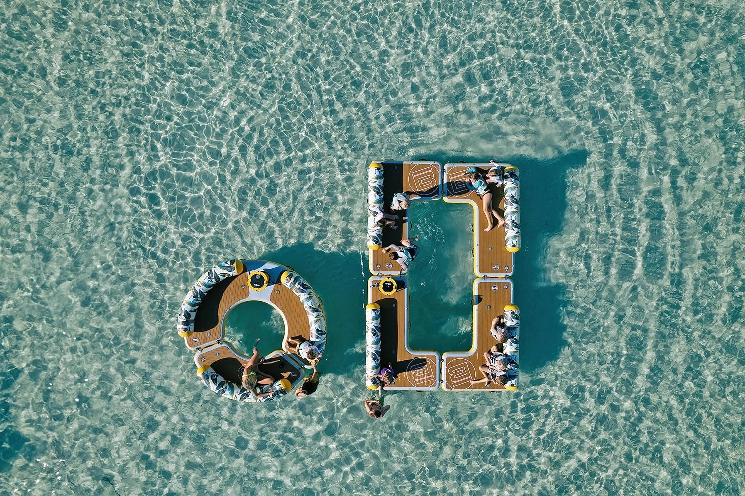 BOTE Inflatable Dock Hangout Suite Customizable Configurations Floating Party Raft Adults Kids Family Friendly MAGNEPod Compatible Packable Portable Towable, Multiple Sizes & Styles
