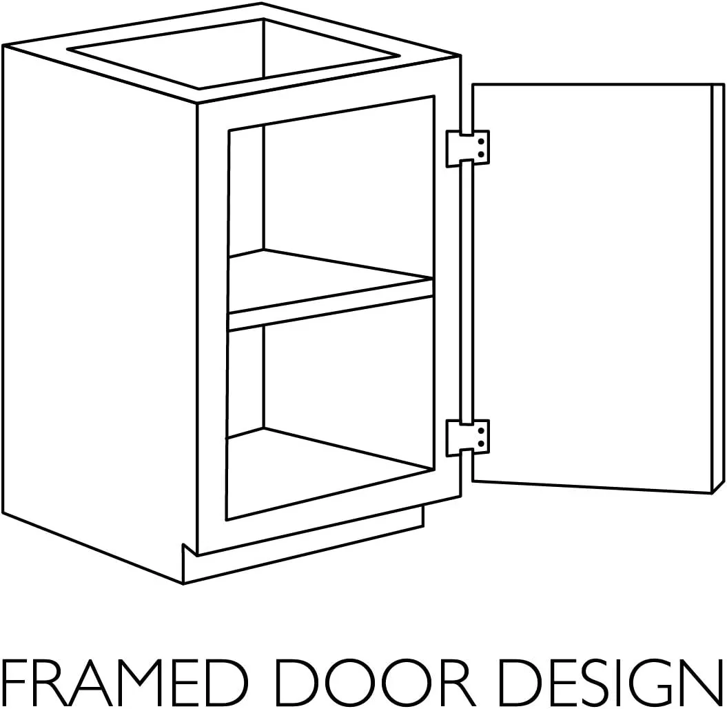 Brookings Shaker Unassembled Wall Kitchen Cabinet W1224, 12 W x 12 D x 24 H, Painted White with Sherwin Williams®, Solid Wood – Design House, 561530