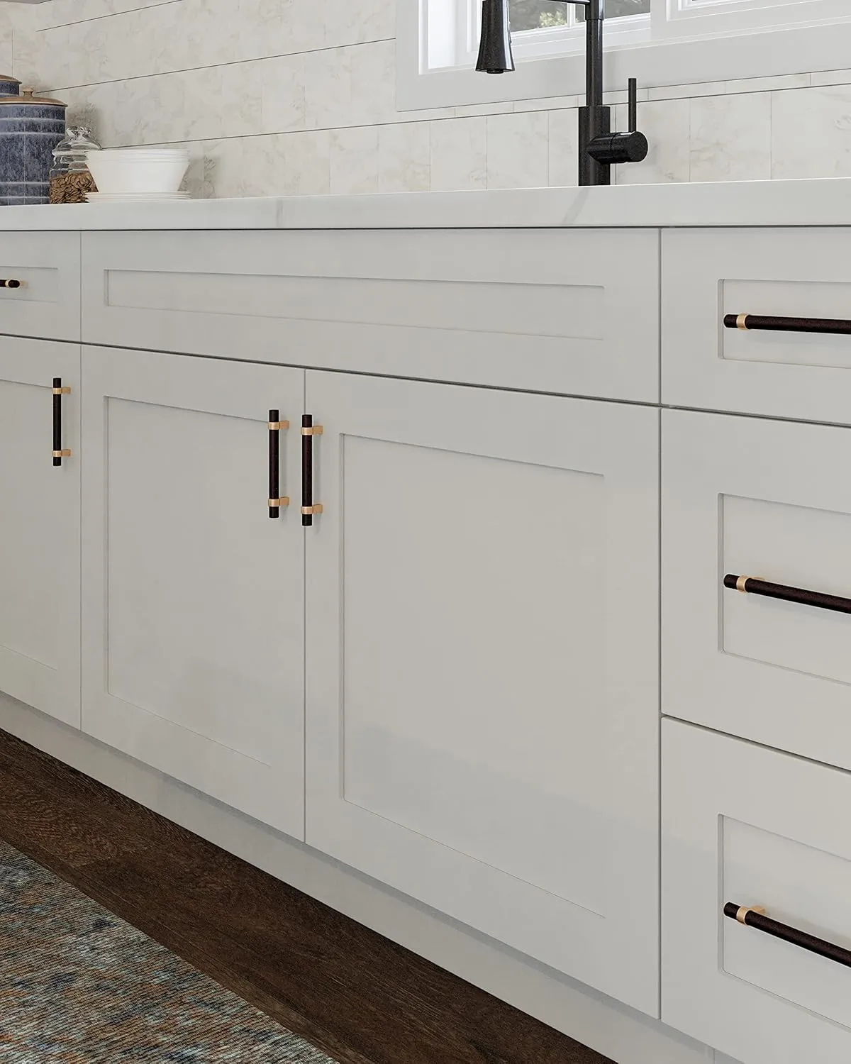 Brookings Shaker Unassembled Wall Kitchen Cabinet W1224, 12 W x 12 D x 24 H, Painted White with Sherwin Williams®, Solid Wood – Design House, 561530