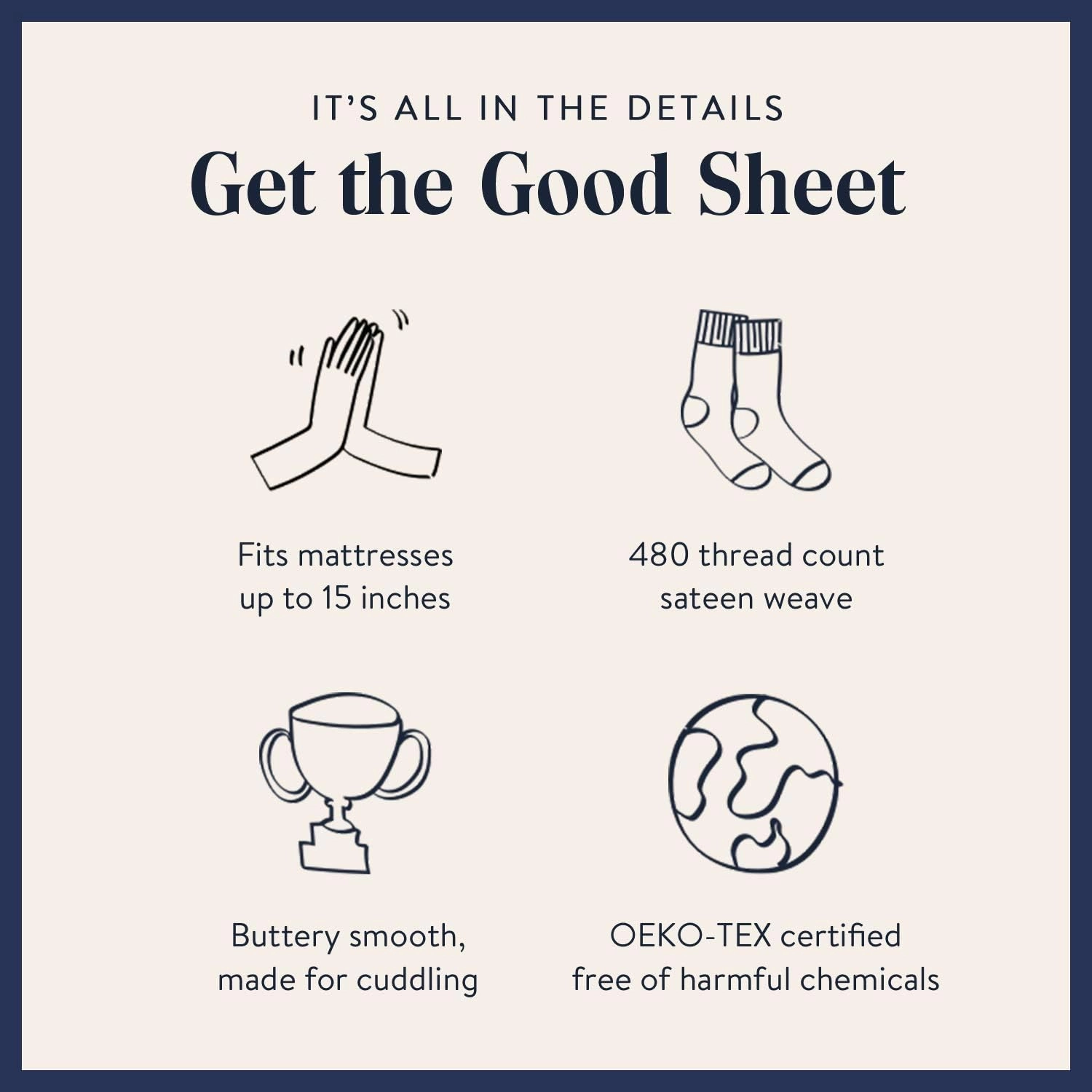 Brooklinen Luxury Sateen 7 Piece Sheet Set - 100% Cotton, Queen Size in White - 1 Duvet Cover, 1 Fitted Sheet, 1 Flat Sheet, 4 Pillowcases | Best Luxury Sheets