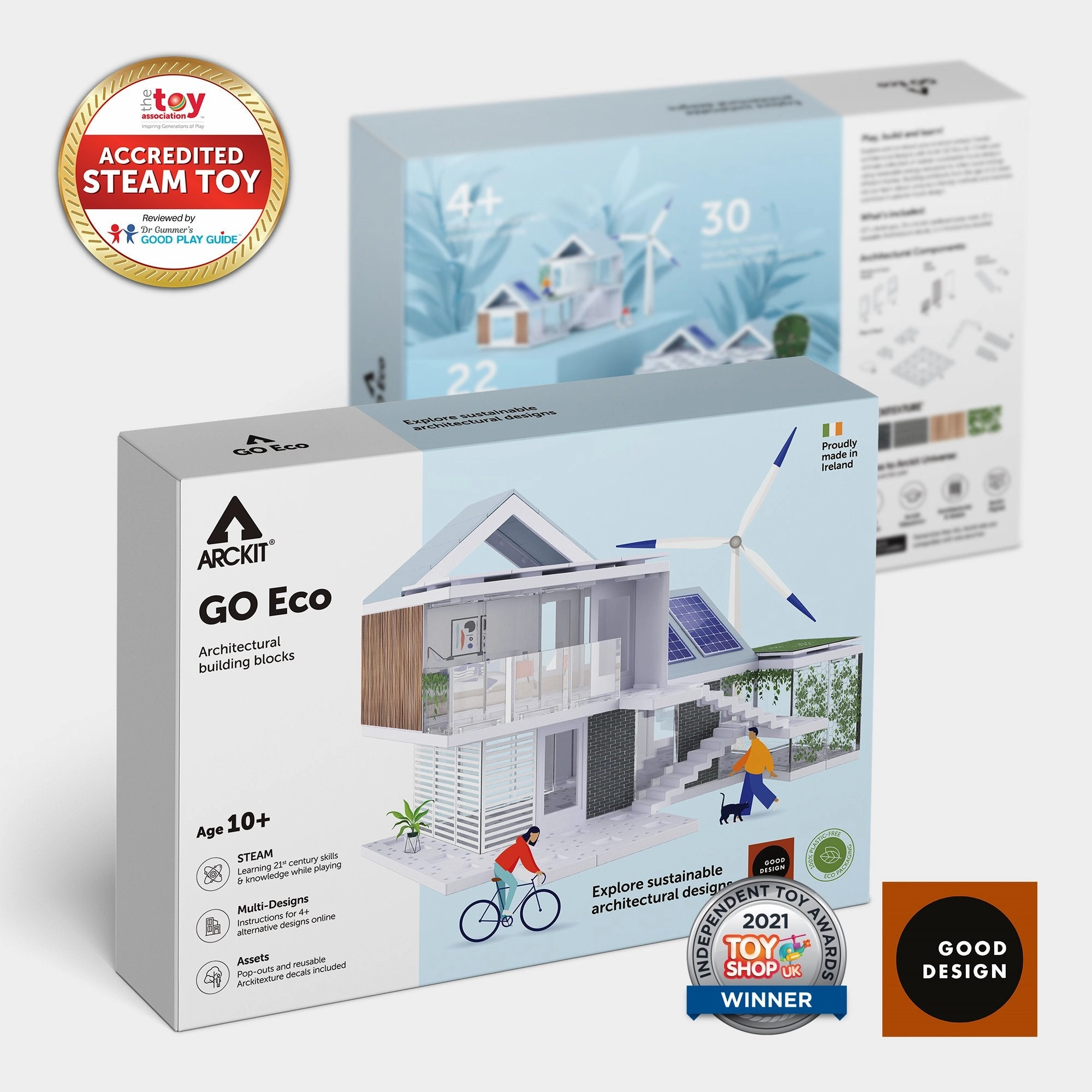 Bundle kit of 12 Arckit GO Eco Model House Kits & Building Plates