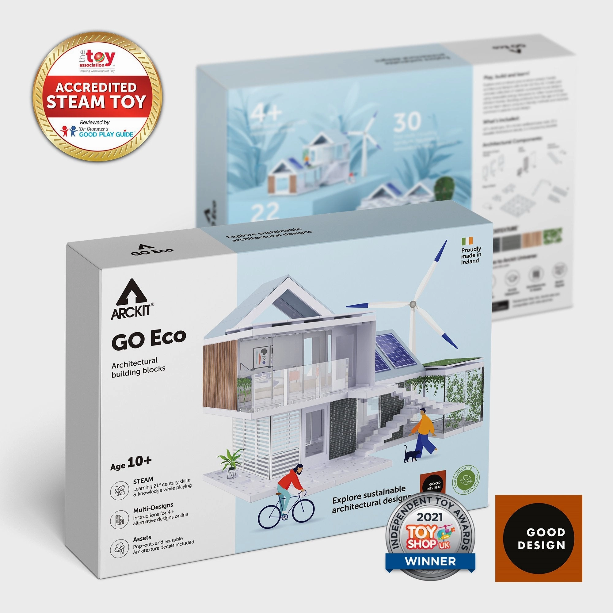 Bundle kit of 12 Arckit GO Eco Model House Kits & Building Plates