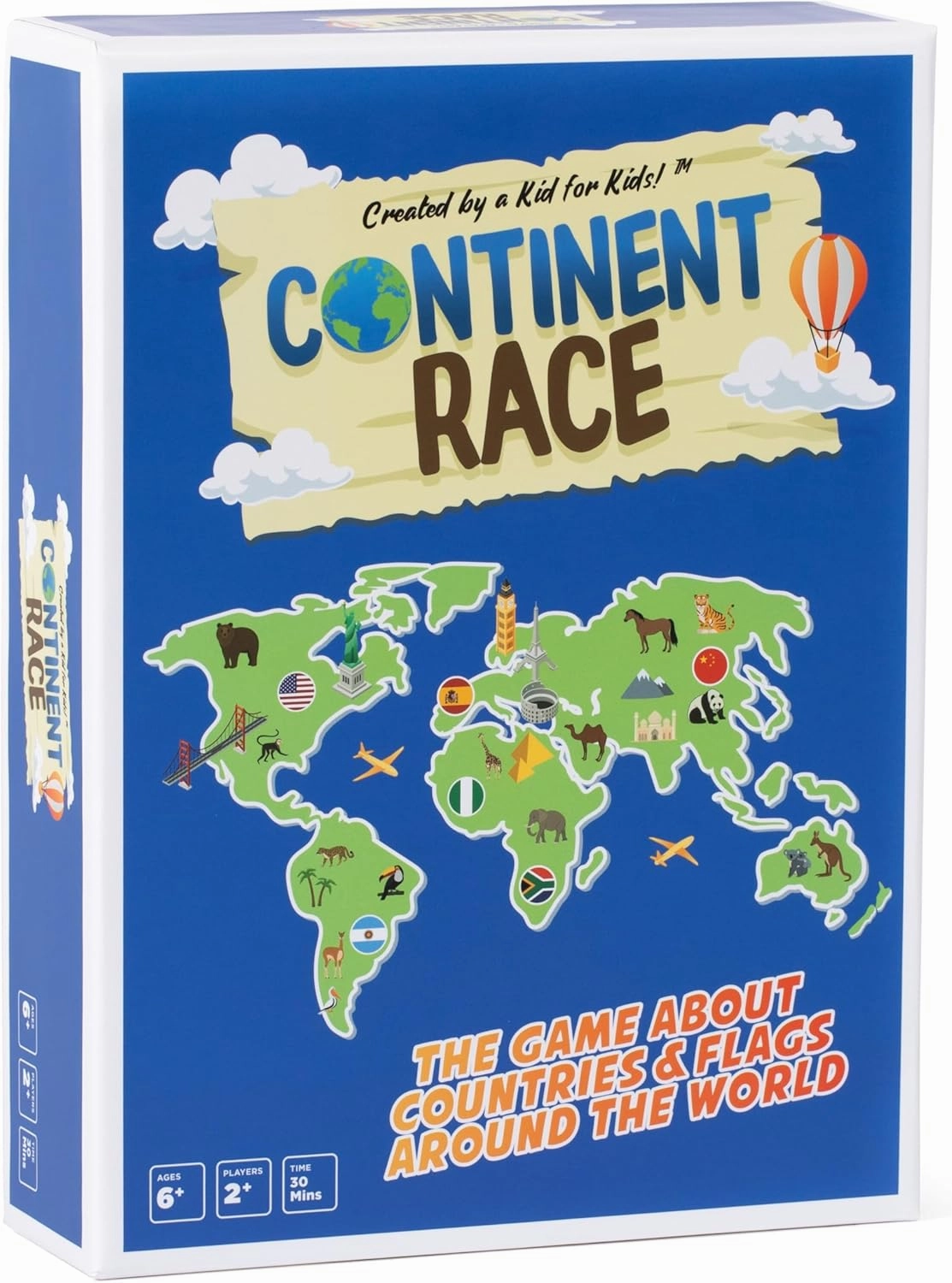Byron's Games Continent Race Geography Learning Educational Game for Kids 7 Years and Up Trivia Card Board Game for Family Activities, Game Night Award Winning