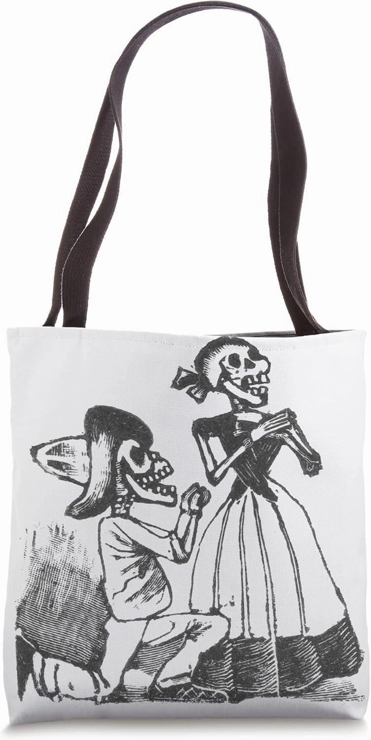 Calaca Skeleton Lovers - Till Death Do Us Part Tote Bag