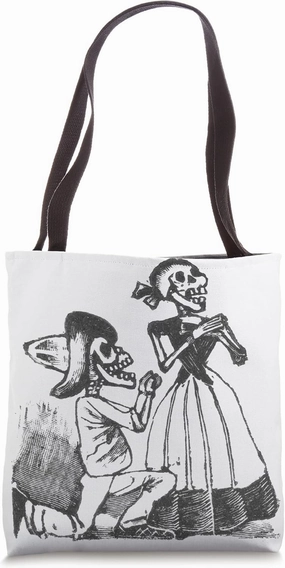 Calaca Skeleton Lovers - Till Death Do Us Part Tote Bag