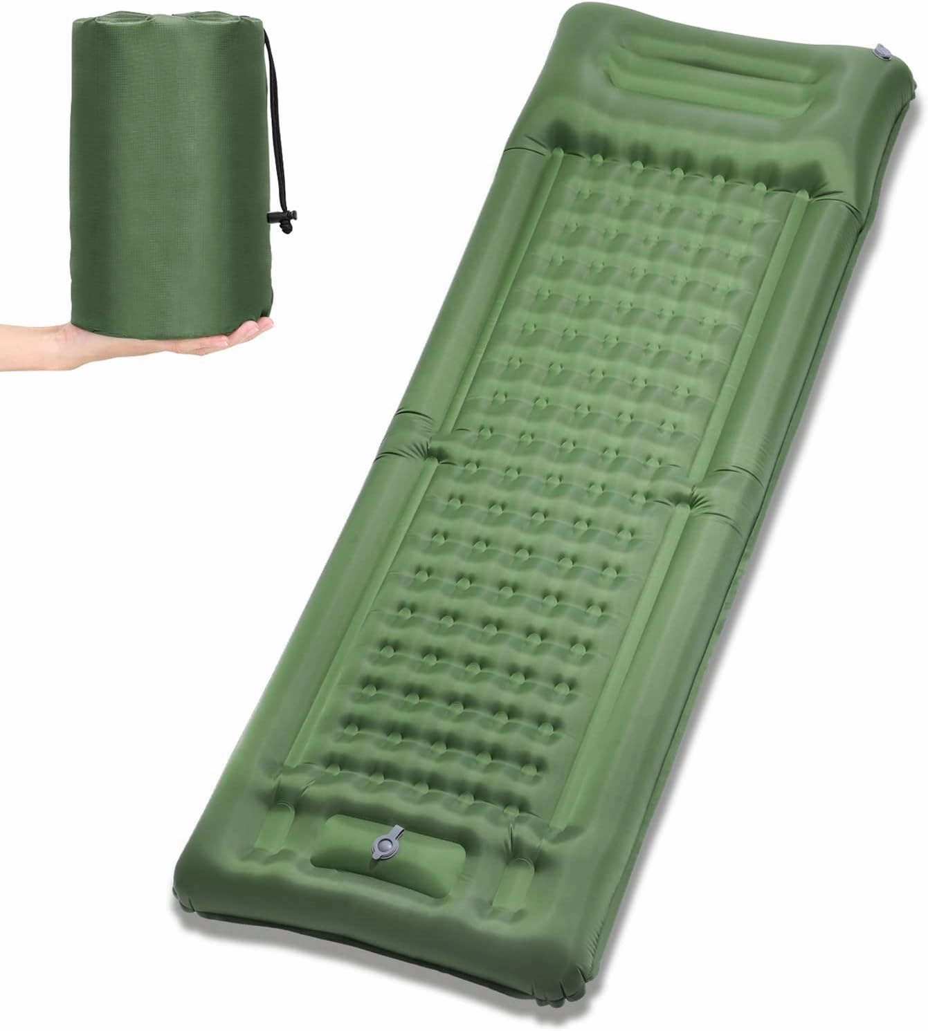 Camping Sleeping pad with Pump Camping air Bed Camping air Mattress Extra Thick Sleeping pad Sleeping pad Inflatable Sleeping Pad Extra Thick 4 Inch Sleeping Pad Mat Air Mattress with Built-
