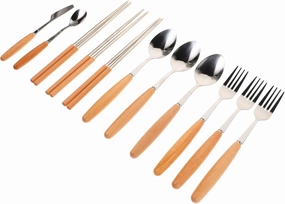 Camping Tableware Set 5-piece Stainless Steel Utensils Portable Cutlery Set with Storage Bag Ideal for Outdoor and Travel Meals