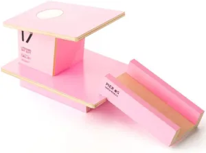 CANDYCAR® Wooden Diecast Collection - Pink Santa Monica, Premium Handcrafted Beech Wood Beach Tower