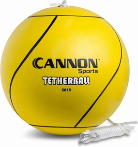 Cannon Sports Tetherball Set Includes Replacement Tetherball & Heavy Duty 7-Foot Rope - Perfect for Indoor Outdoor Games and Backyard Family Fun - Easy Setup – Yellow Rubber Tetherball