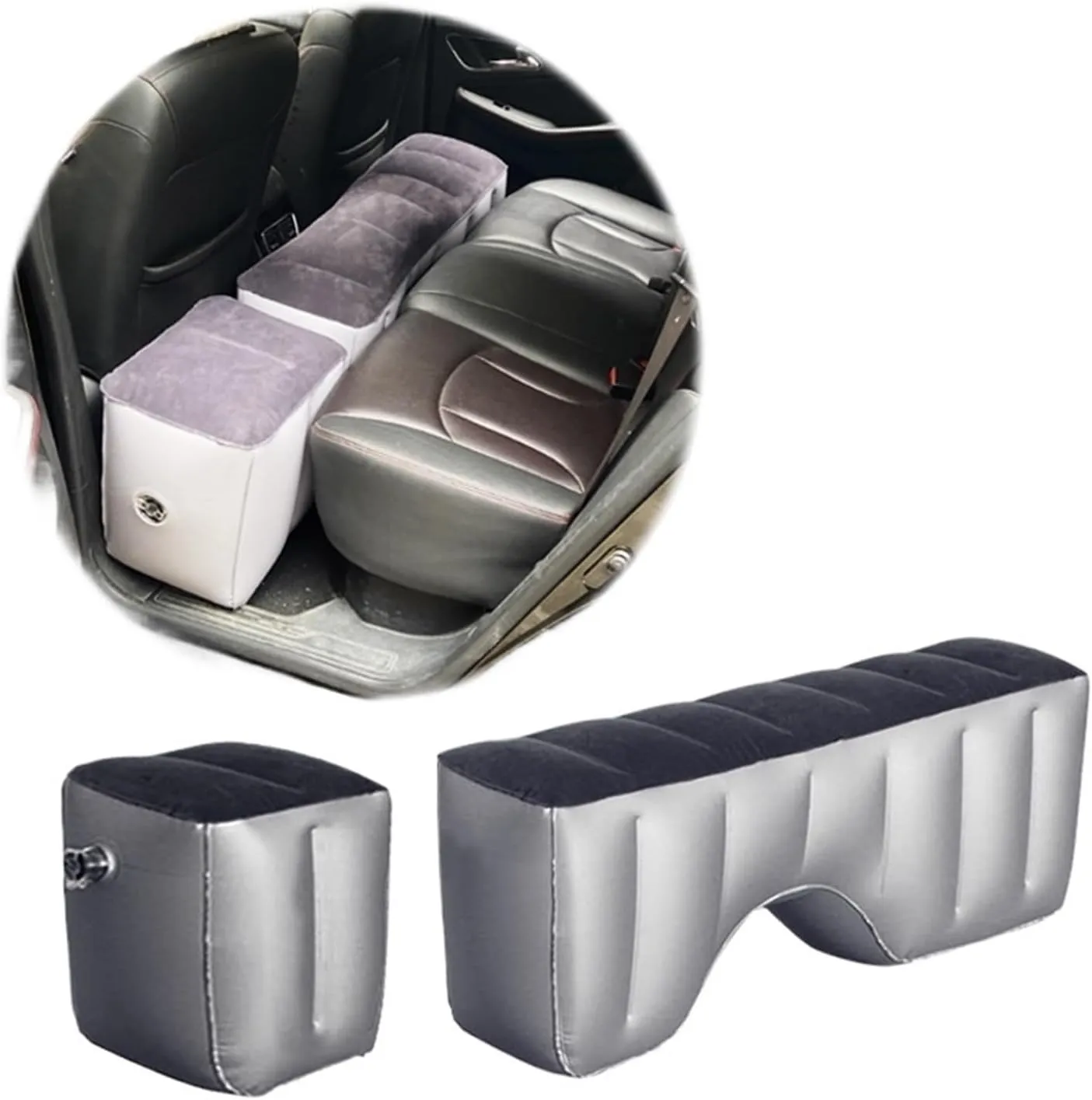 Car Travel Inflatable Mattress - Portable Back Seat Sleeping Pad for Camping and Road Trips(Air Pump)
