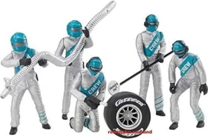 Carrera USA 20021133 21133 Figure Mechanices Realistic Scenery Accessory for Slot Car Race Track Sets, Silver