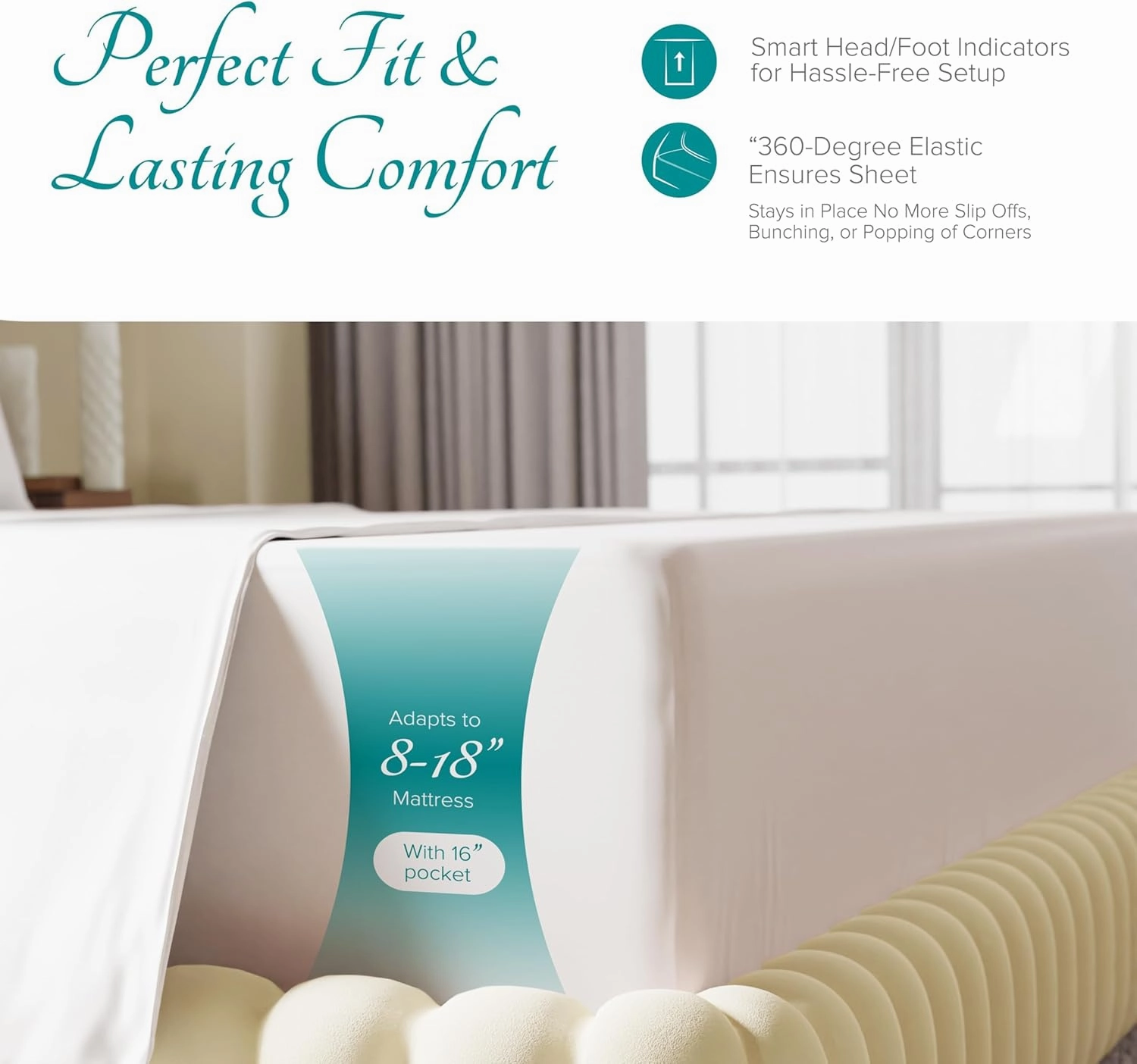 Carressa Linen Luxury Egyptian Cotton Twin Sheet Set 800 Thread Count 3 PC Crisp White Egyptian Cotton Sheets for Twin Size Bed,Extra Long Staple Silky Soft Cooling Sheets, Deep Pocket Dorm Sheets Set