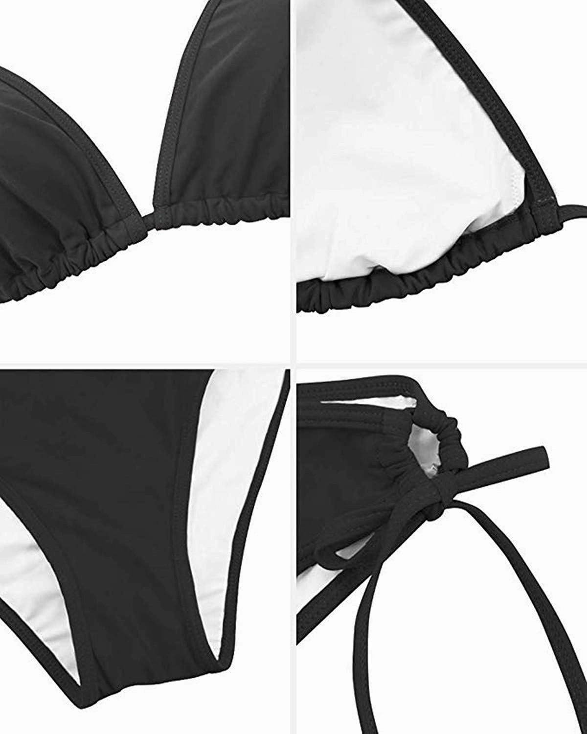 Century Star Women Tie Side Bottom Padded Top Triangle Bikini String Bathing Suit Two Piece Swimsuit