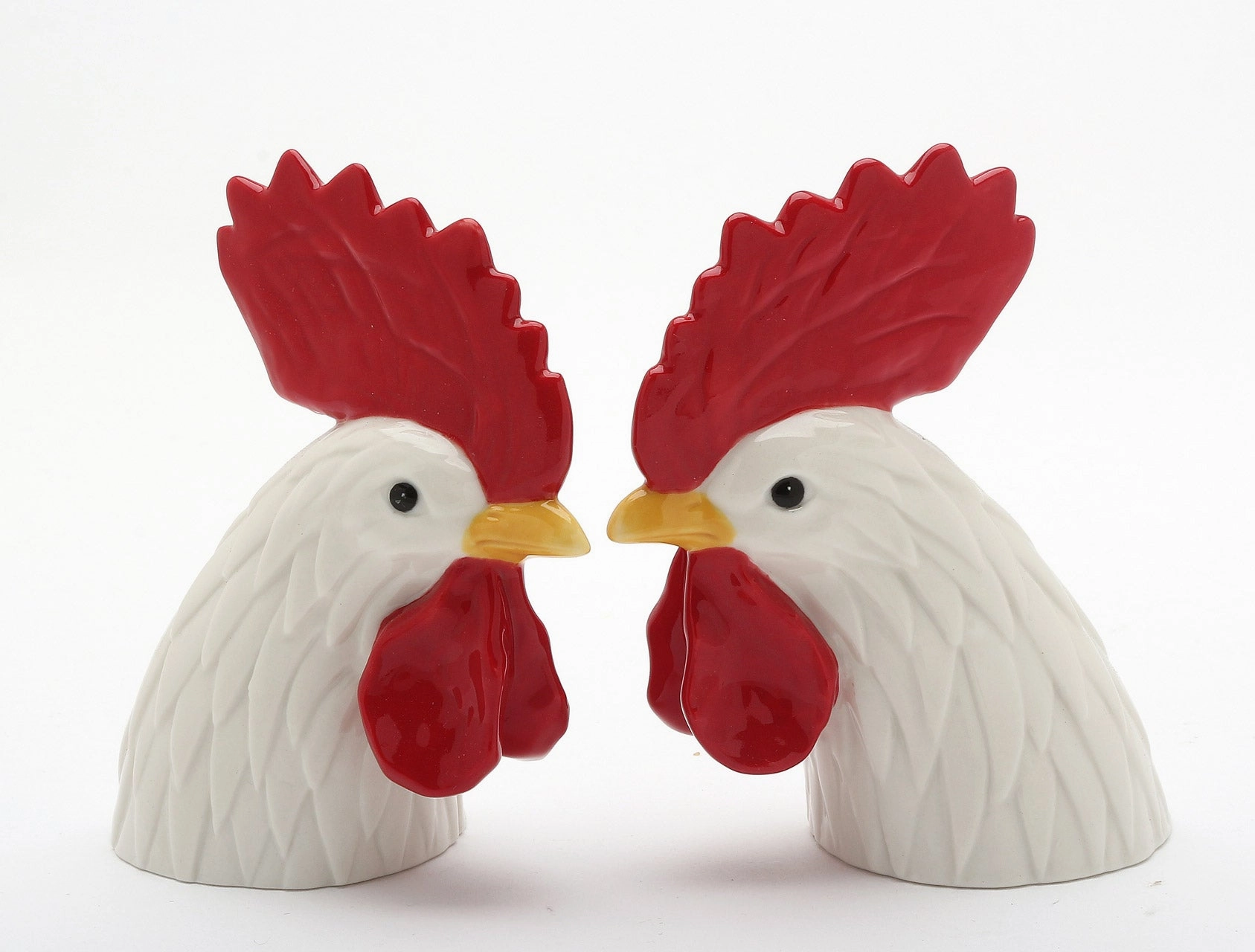 Ceramic Rooster Head Salt & Pepper Shakers, Home Décor, Gift for Her, Gift for Mom, Kitchen Décor, Farmhouse Décor, Fall Decor