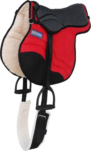 CHALLENGER Horse English Western Trail Fleece Padded Adjustable Bareback Saddle Pad 39TS05