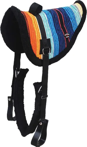 CHALLENGER Horse Western Faux Fur Lined Bottom Serape Acrylic Saddle Pad 39249BK