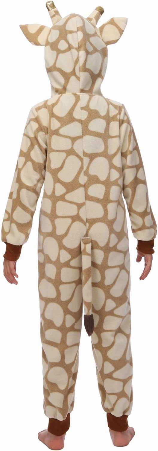 Children Animal Onesie Costume, Unisex Giraffe Costume, Giraffe Onesie, Kids Halloween/Christmas/Carnival Festival Costume for Kids 6-8