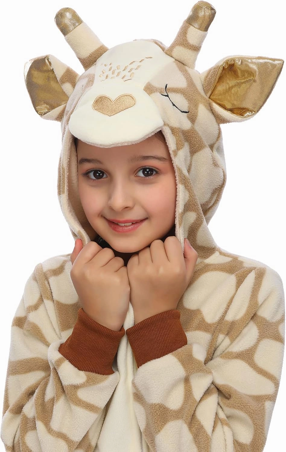 Children Animal Onesie Costume, Unisex Giraffe Costume, Giraffe Onesie, Kids Halloween/Christmas/Carnival Festival Costume for Kids 6-8