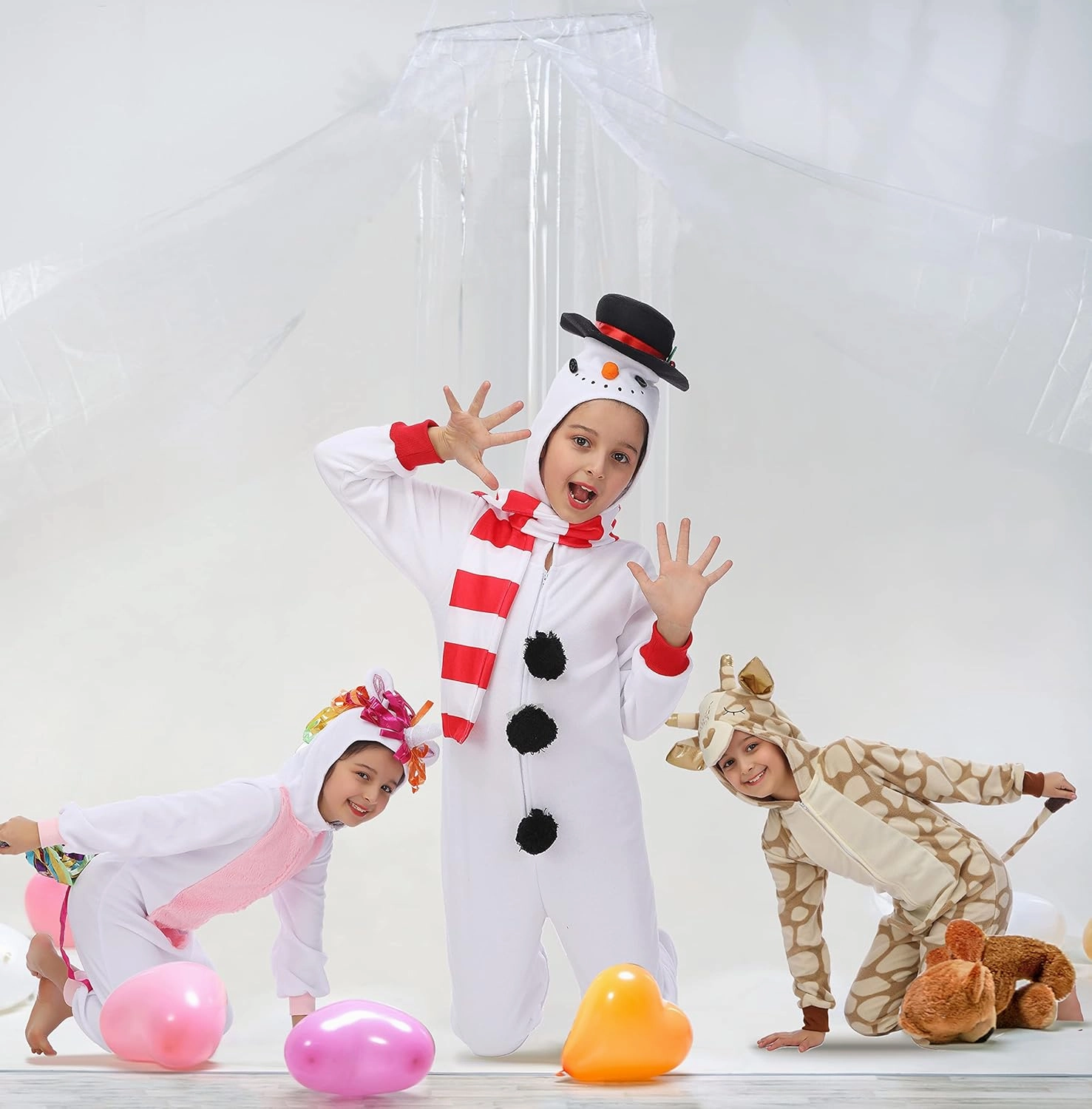 Children Animal Onesie Costume, Unisex Giraffe Costume, Giraffe Onesie, Kids Halloween/Christmas/Carnival Festival Costume for Kids 6-8