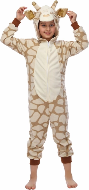 Children Animal Onesie Costume, Unisex Giraffe Costume, Giraffe Onesie, Kids Halloween/Christmas/Carnival Festival Costume for Kids 6-8