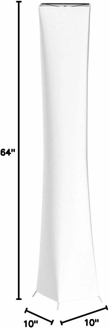 chiphy Floor Lamp, 64" Tall Dimmable and RGB Color Changing LED Smart Bulbs White Fabric Shade, with Remote Control, Standing Lamp for Living Room, Bedroom Play Room