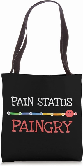 Chronic Pain Status Paingry Angry Discomfort Saying Tote Bag