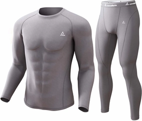 CL convallaria Thermal Underwear for Men Long Johns Fleece Lined Hunting Gear Set Base Layer for Cold Weather XS-4XL