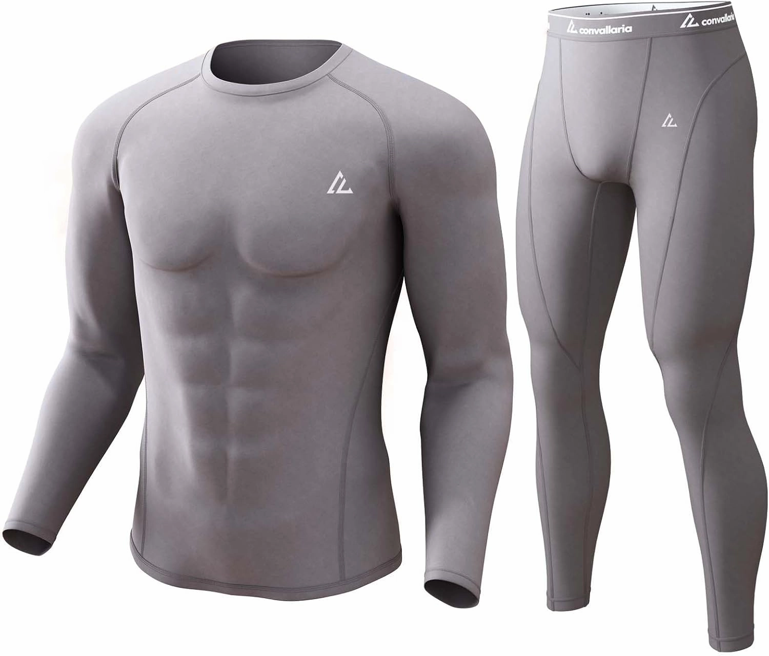 CL convallaria Thermal Underwear for Men Long Johns Fleece Lined Hunting Gear Set Base Layer for Cold Weather XS-4XL