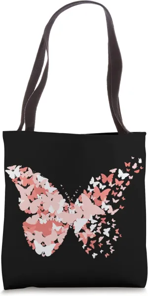 Colorful Butterfly Drawing Summer Nature Insects Botanical Tote Bag