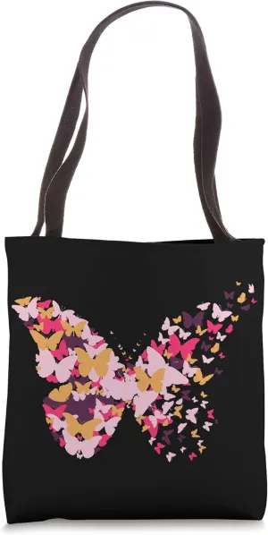 Colorful Butterfly Drawing Summer Nature Insects Botanical Tote Bag