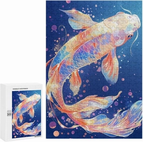 Colorful Fish Wooden Jigsaw Puzzle for Adult Interactive Challenging Game Home Decoration 300/500/1000 Piece