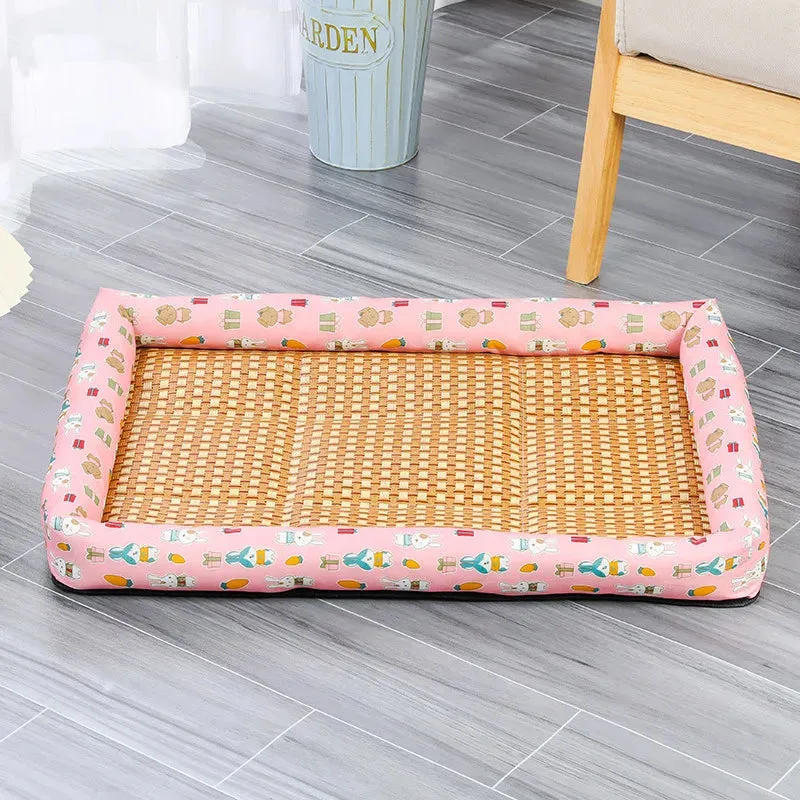 Cooling Rattan Cat Bed Mat