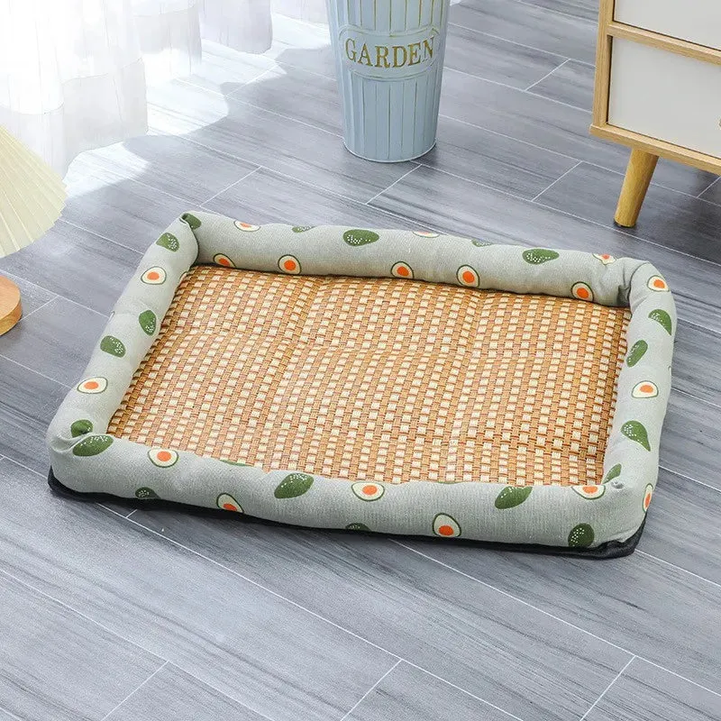 Cooling Rattan Cat Bed Mat
