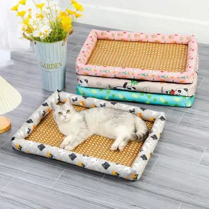 Cooling Rattan Cat Bed Mat