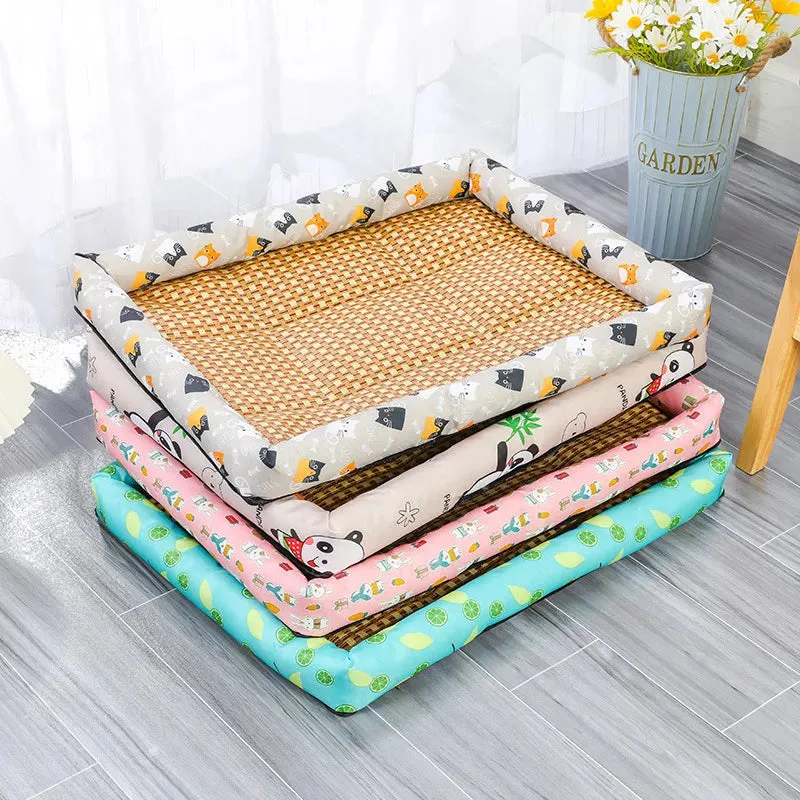 Cooling Rattan Cat Bed Mat