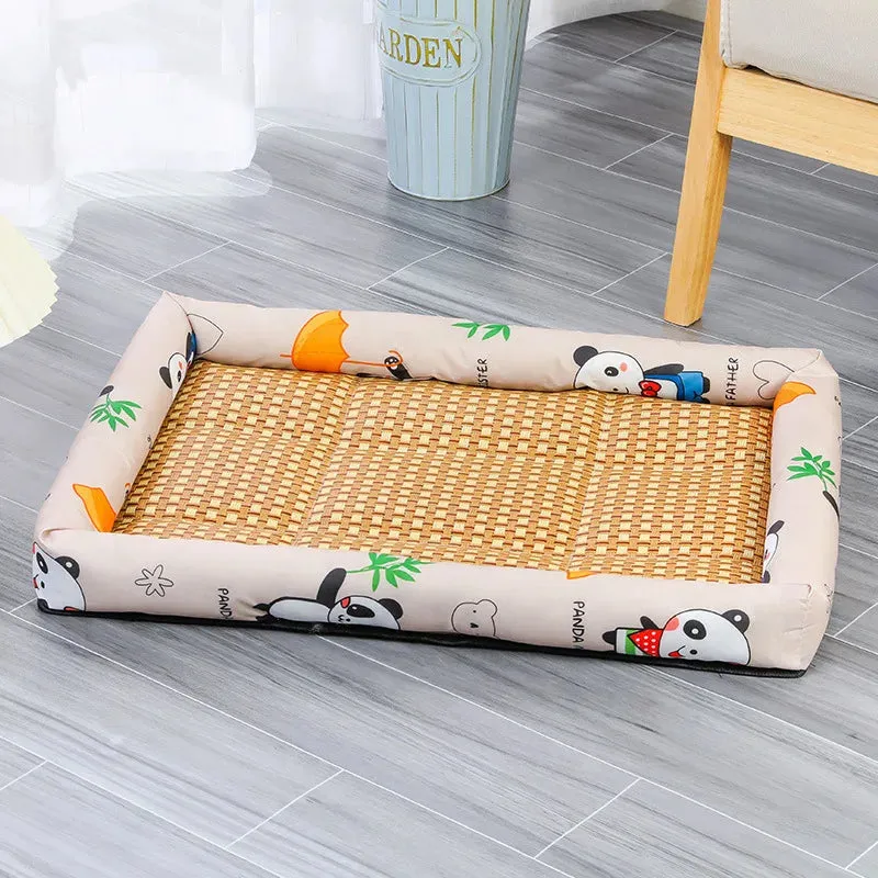 Cooling Rattan Cat Bed Mat