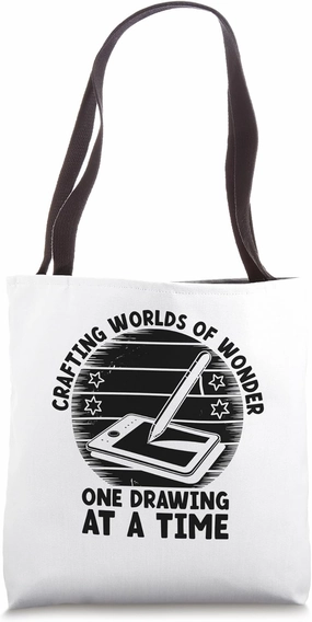 Crafting Worlds Of Wonder One Drawing At A Time Animation Tote Bag