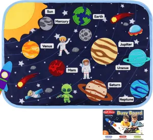 Craftstory Soft Flannel Board for Toddlers, Solar-System Toys for Kids 3 4 5 6 Years, Space Montessori Planets Gifts for Girls Boys, Preschool Educational Science Kits