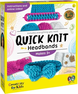 Creativity for Kids Quick Knit Headband Making Kit - Kids Knitting Kit for Beginners - DIY Projects for Kids