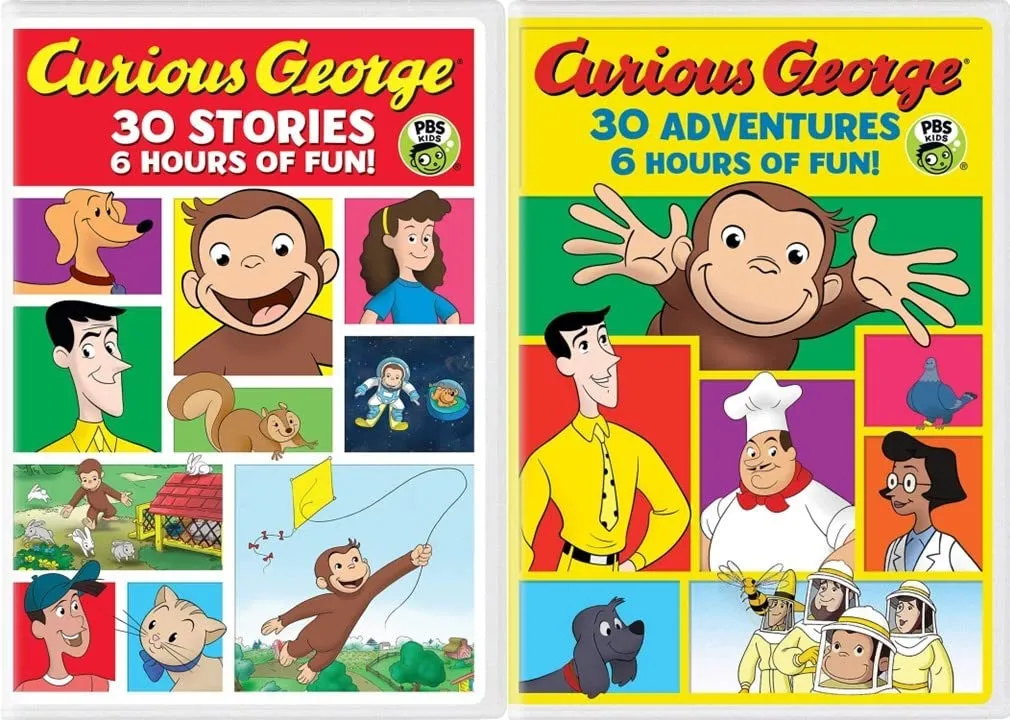 Curious George Double Feature: 30-Story Collection / 30-Adventure Collection (DVD 2-Pack)