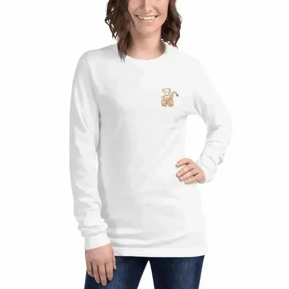 Custom Embroidered Haunted Zoo Animals Long Sleeve T-Shirt