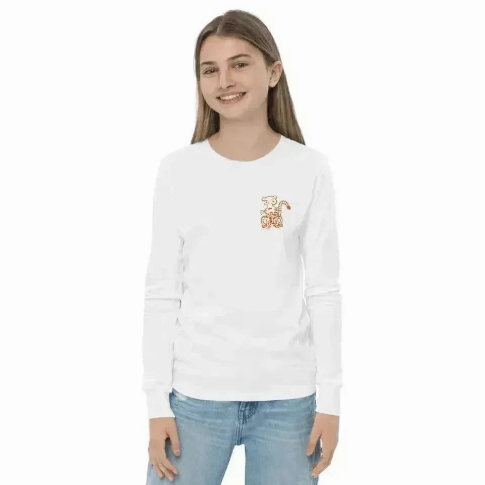 Custom Embroidered Haunted Zoo Animals Long Sleeve T-Shirt