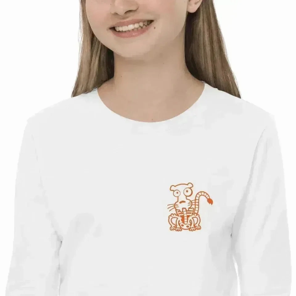Custom Embroidered Haunted Zoo Animals Long Sleeve T-Shirt