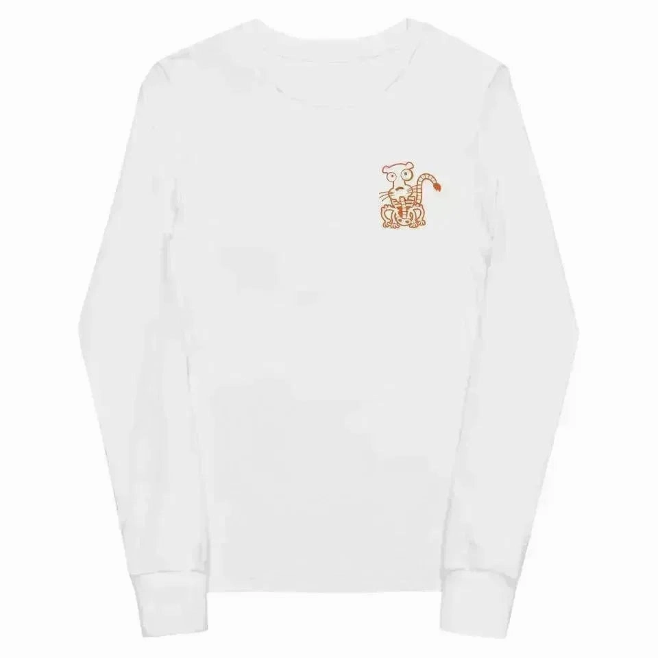 Custom Embroidered Haunted Zoo Animals Long Sleeve T-Shirt